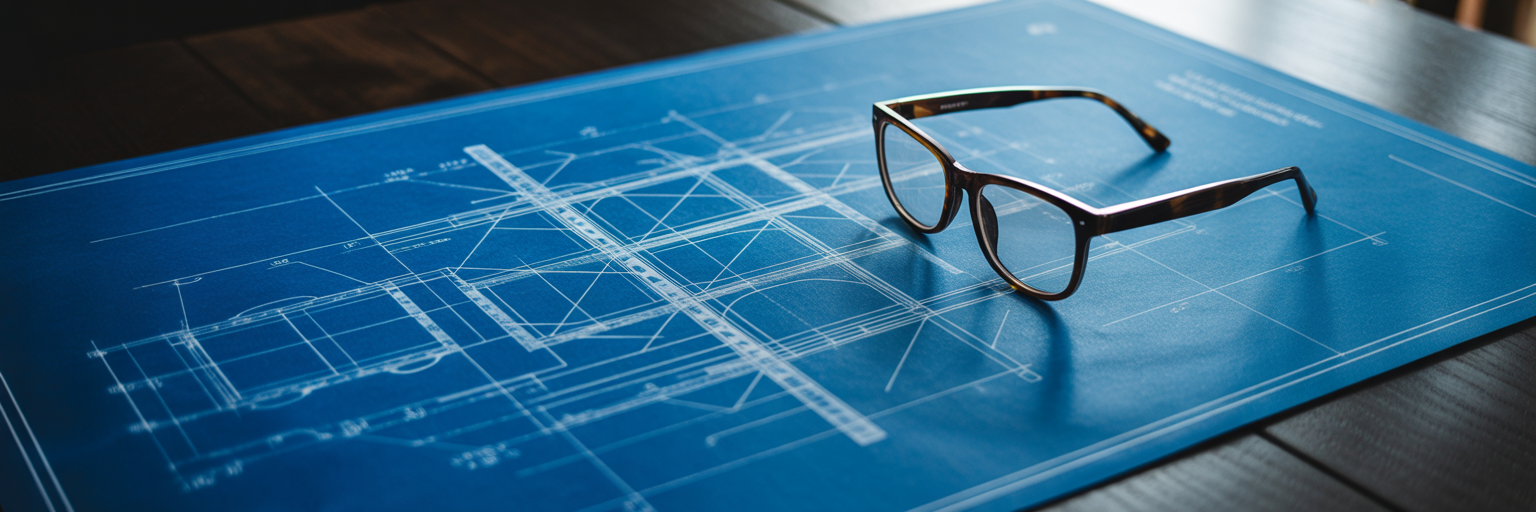 Architectural blueprint representing financial clarity.